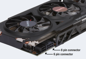 GPU power connectors: 6-pin, 8-pin